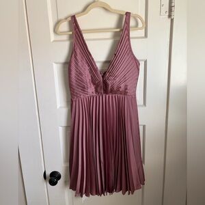Abercrombie & Fitch Dusty Pink Pleated Dress